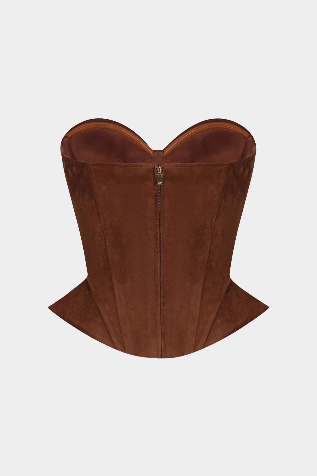 Suede Corset Tube Top