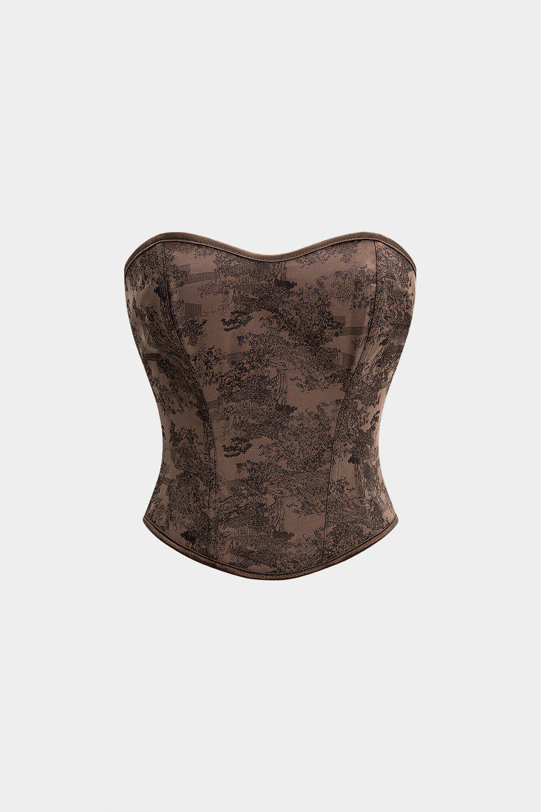 Jacquard Tie Back Strapless Tube Top