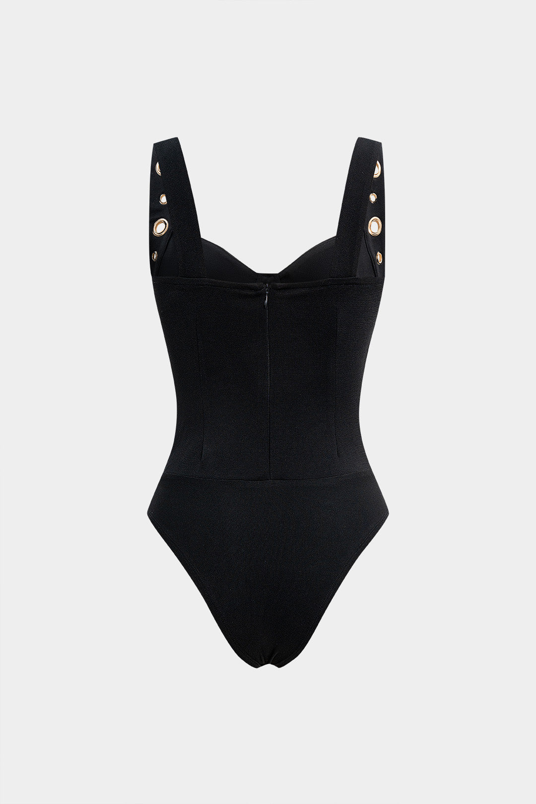 Metallic Eyelet Tank Sleeveless Bodysuit