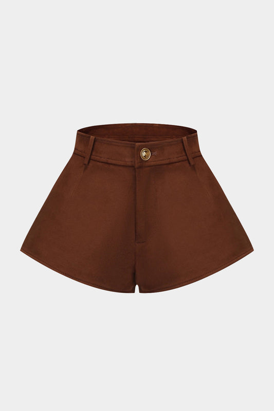 Suede Wide Leg Shorts