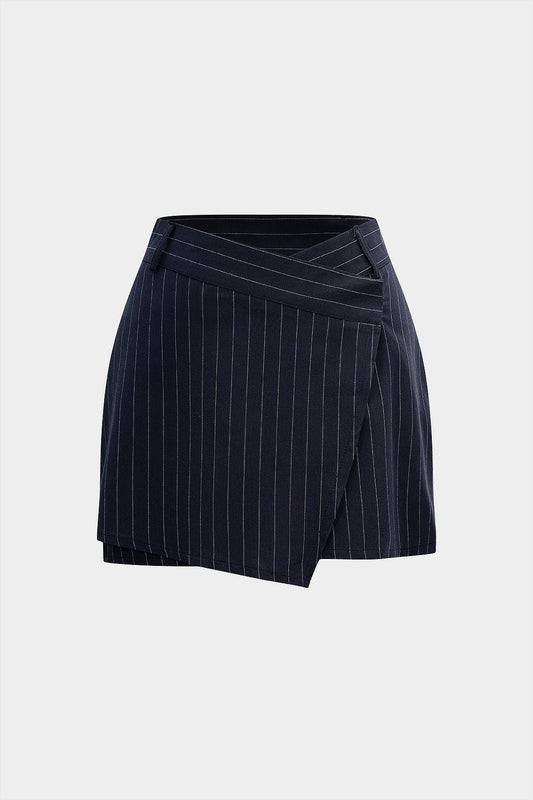 Stripes Print High Waist Skirt