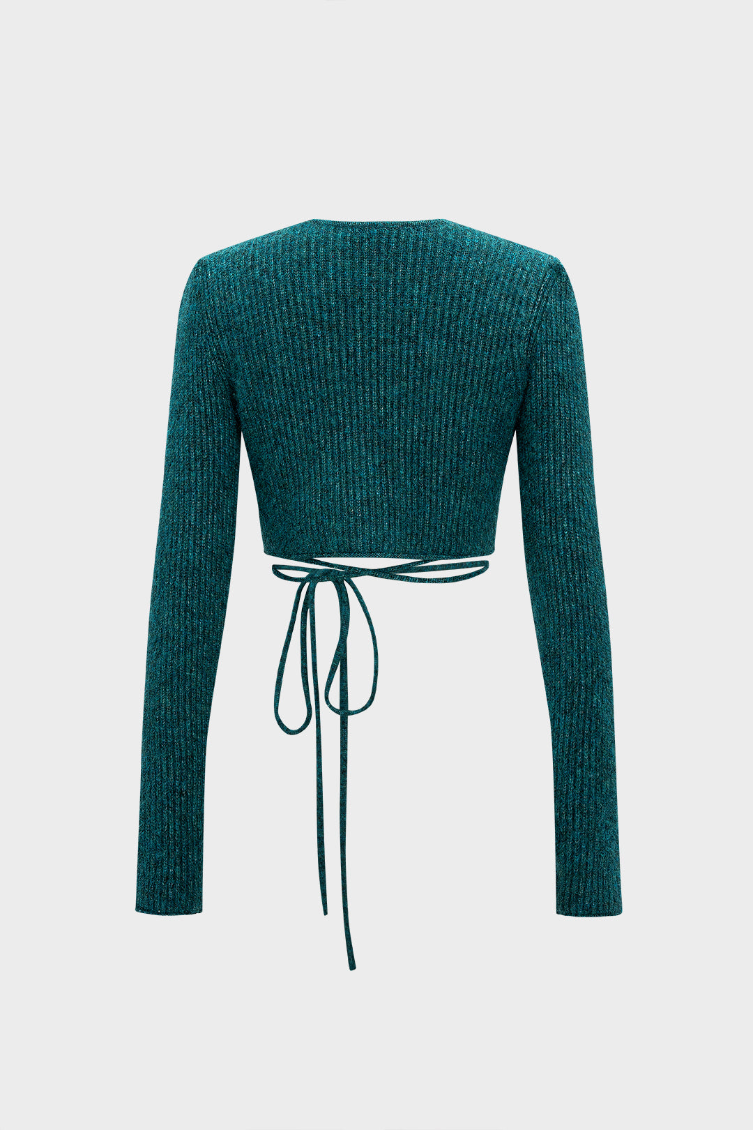 Sweater Tie-Up Asymmetrical Long-Sleeve Top