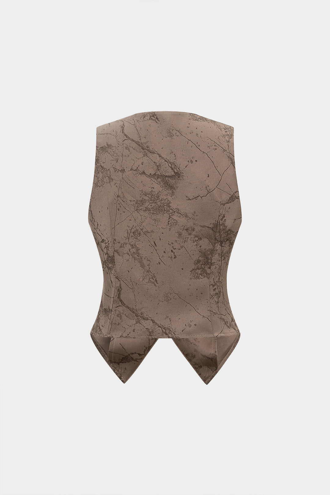 Metallic Button  V-Neck Vest