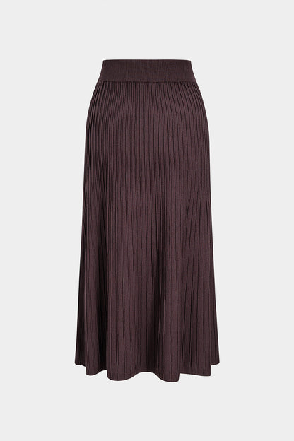 Knit Stitching Detail Skirt