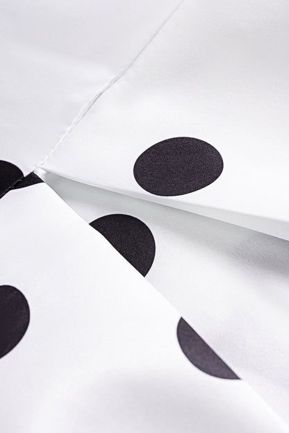 Polka Dots Print Tie-Up Sleeveless Maxi Dress