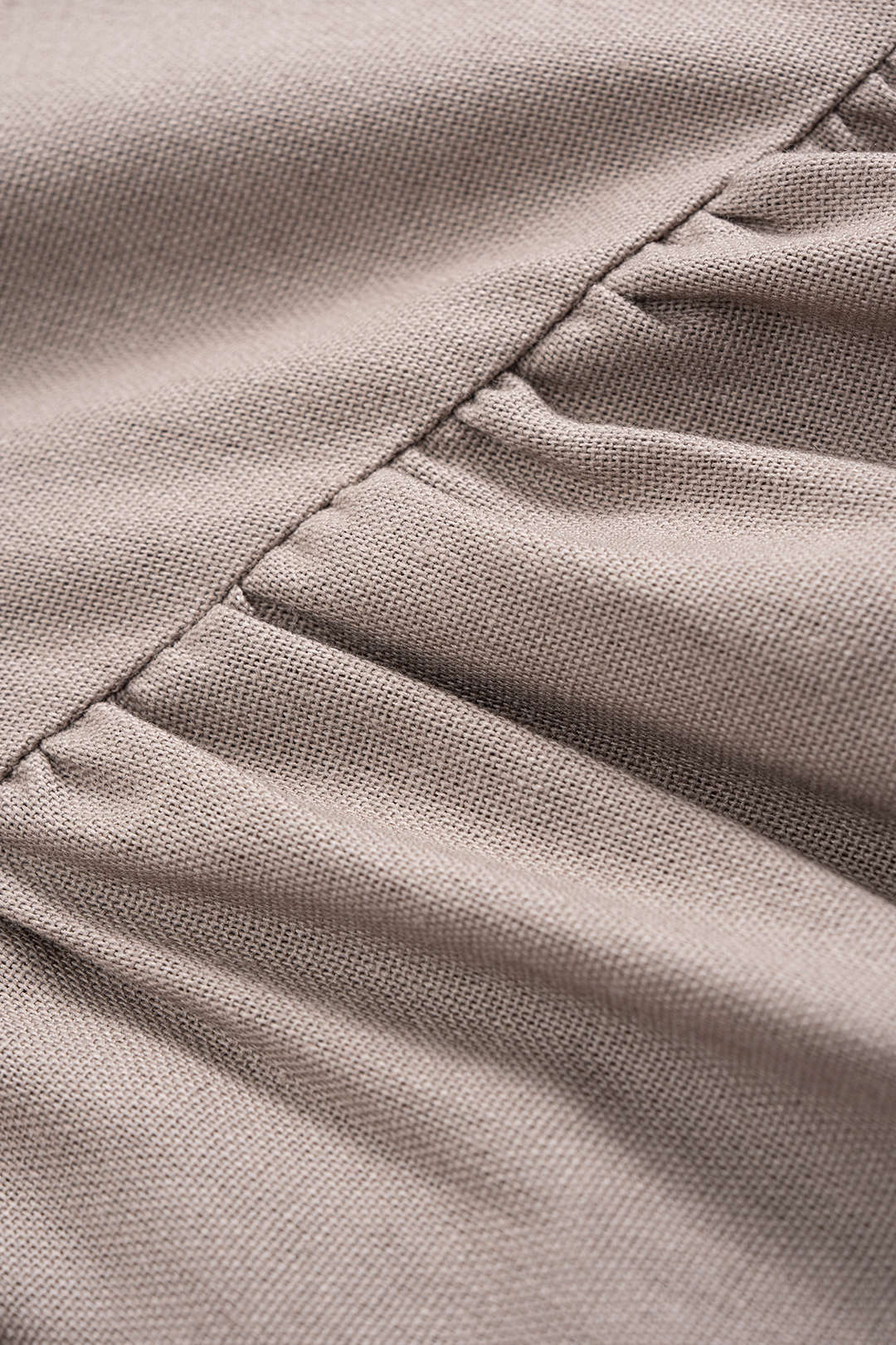 Linen High Waist Ruched Lantern Trousers