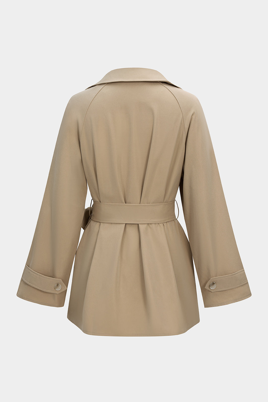 Tie-Up WNotched Lapel Belted Jacket