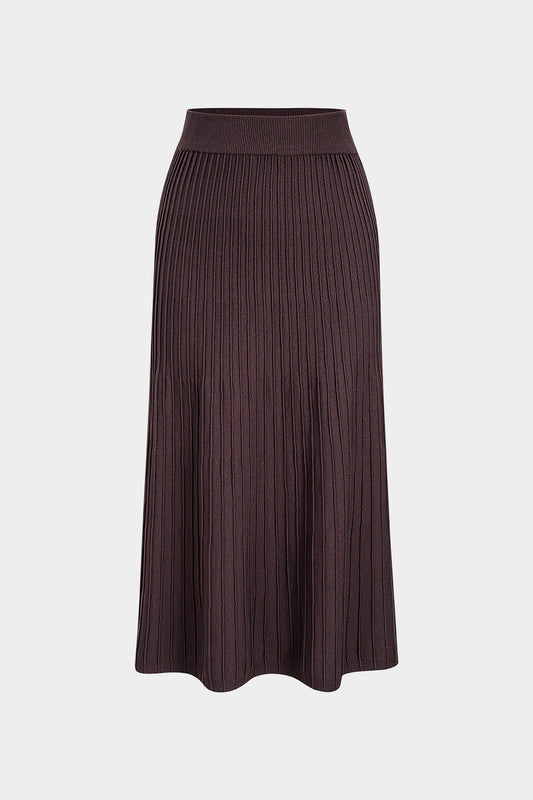 Knit Stitching Detail Skirt