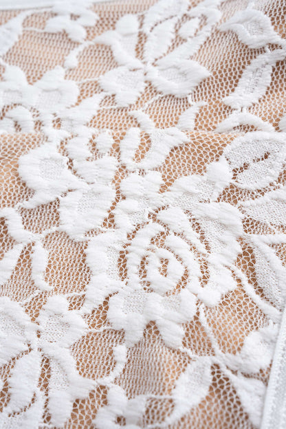 Lace Trim Hook And Eye Corset Waist Tube Top