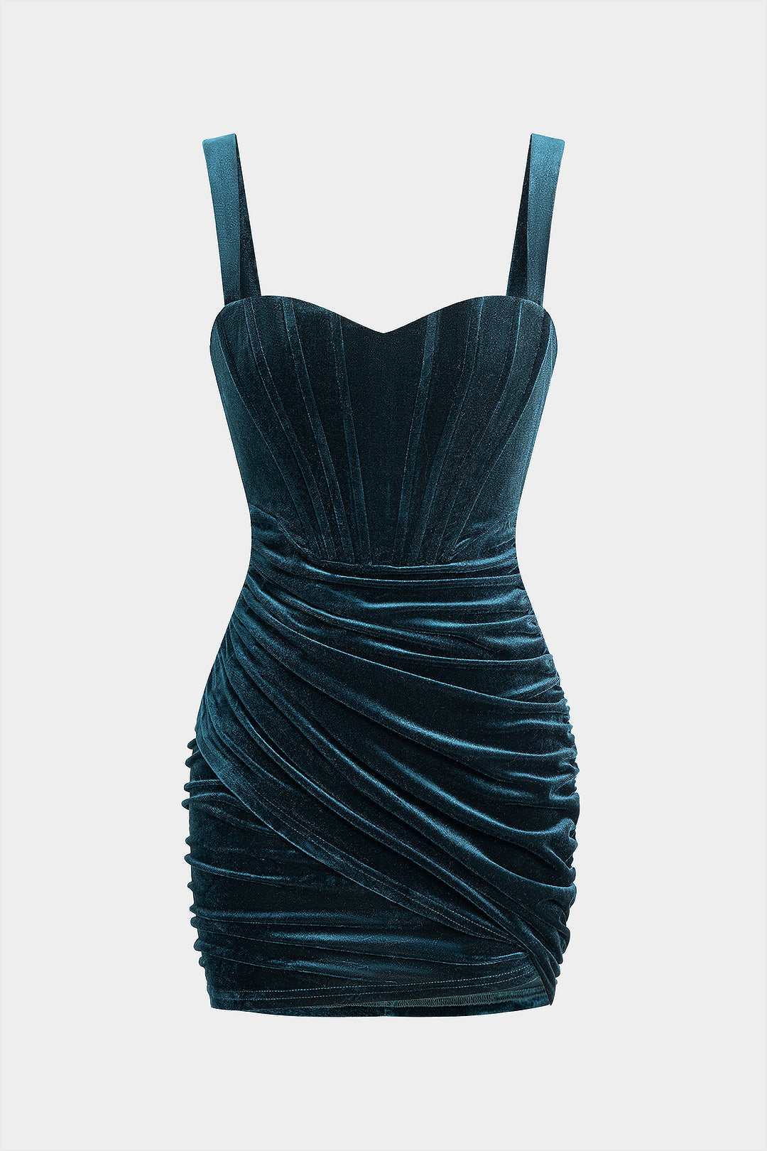 Velvet Ruched Corset Backless Slip Sleeveless Mini Dress
