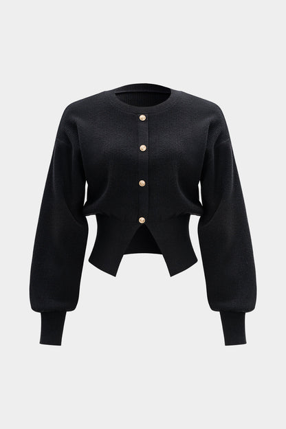 Ribbed Button Sweater Cardigan