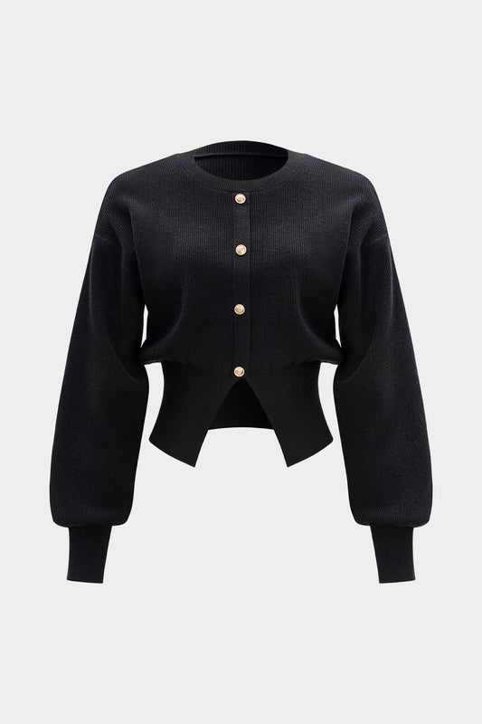 Ribbed Button Sweater Cardigan