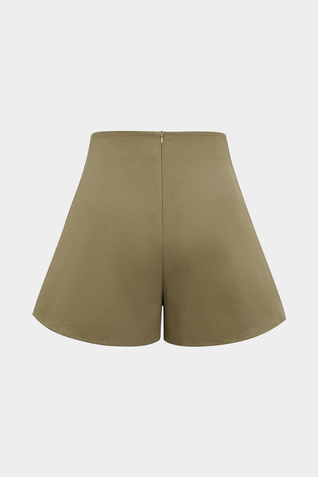 Faux Leather High Waist Pleated Shorts