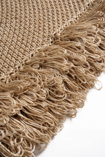 Fringe Low Waist Sweater Skirt