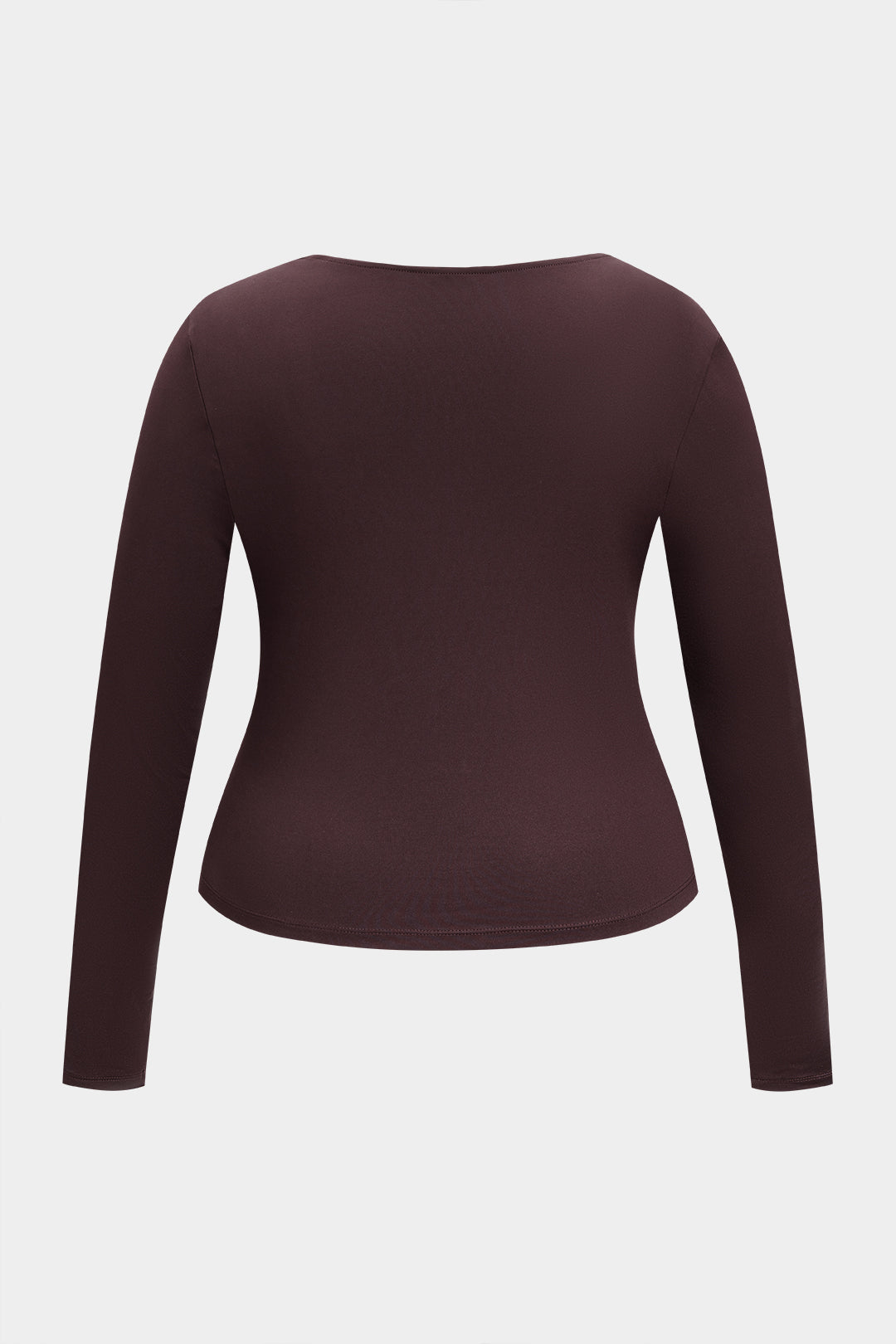 Plus Size Metallic Asymmetrical Long-Sleeve Top