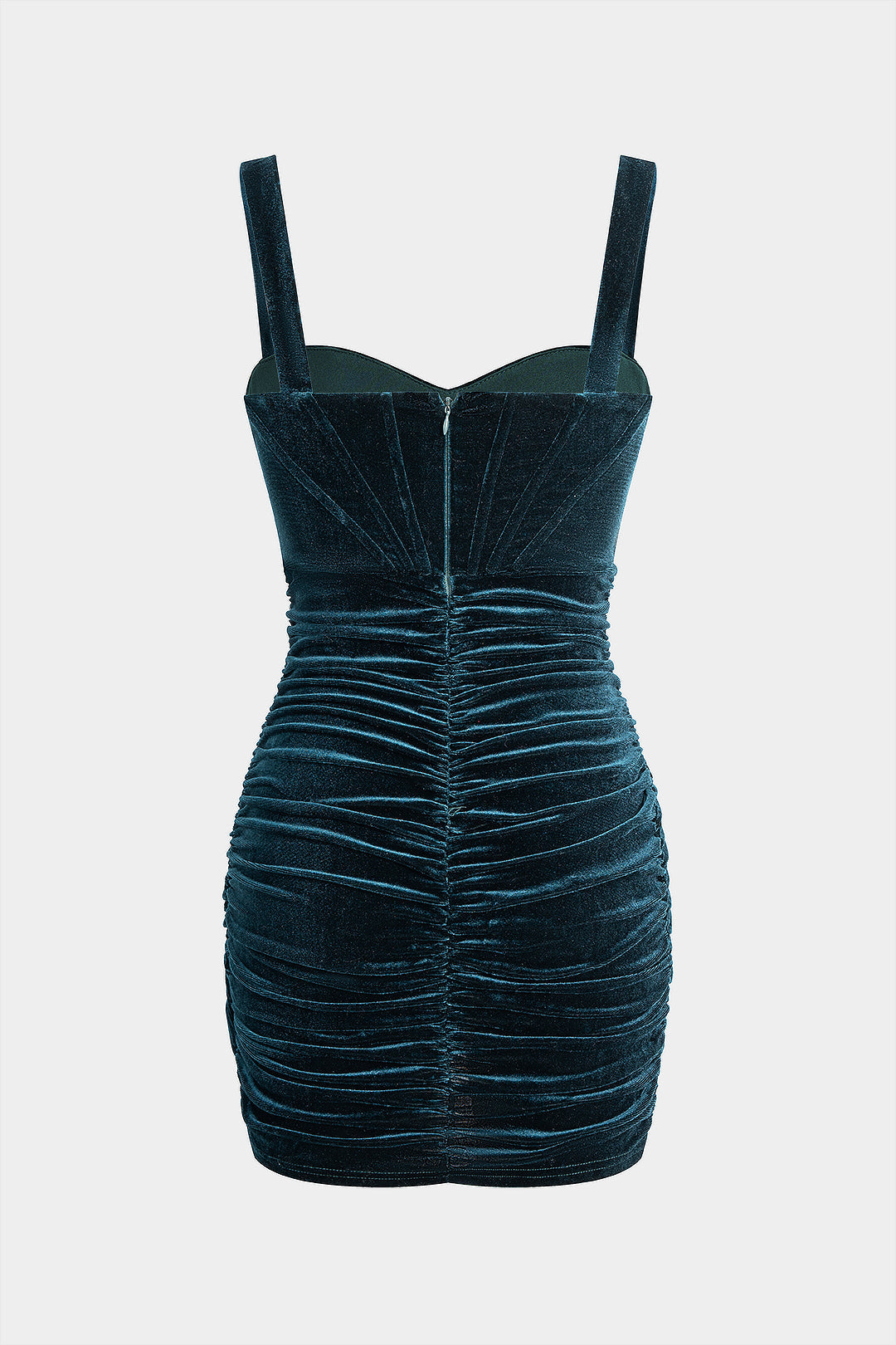 Velvet Ruched Corset Backless Slip Sleeveless Mini Dress