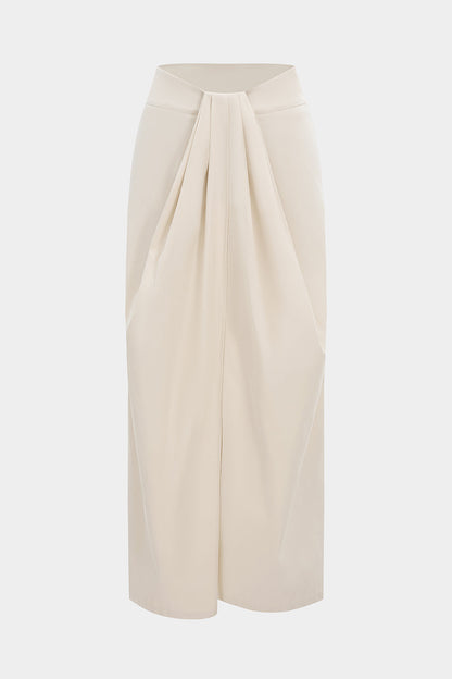 High Waist Ruched Irregular Skirt