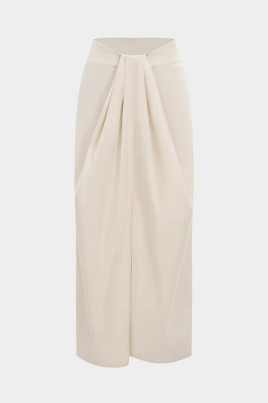 High Waist Ruched Irregular Skirt