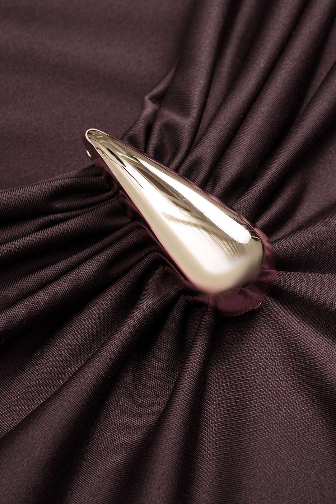 Plus Size Metallic Asymmetrical Long-Sleeve Top