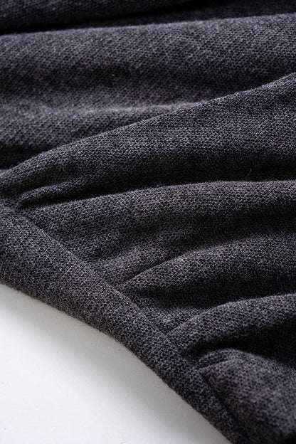 Crossed Ruched Long-Sleeve Top