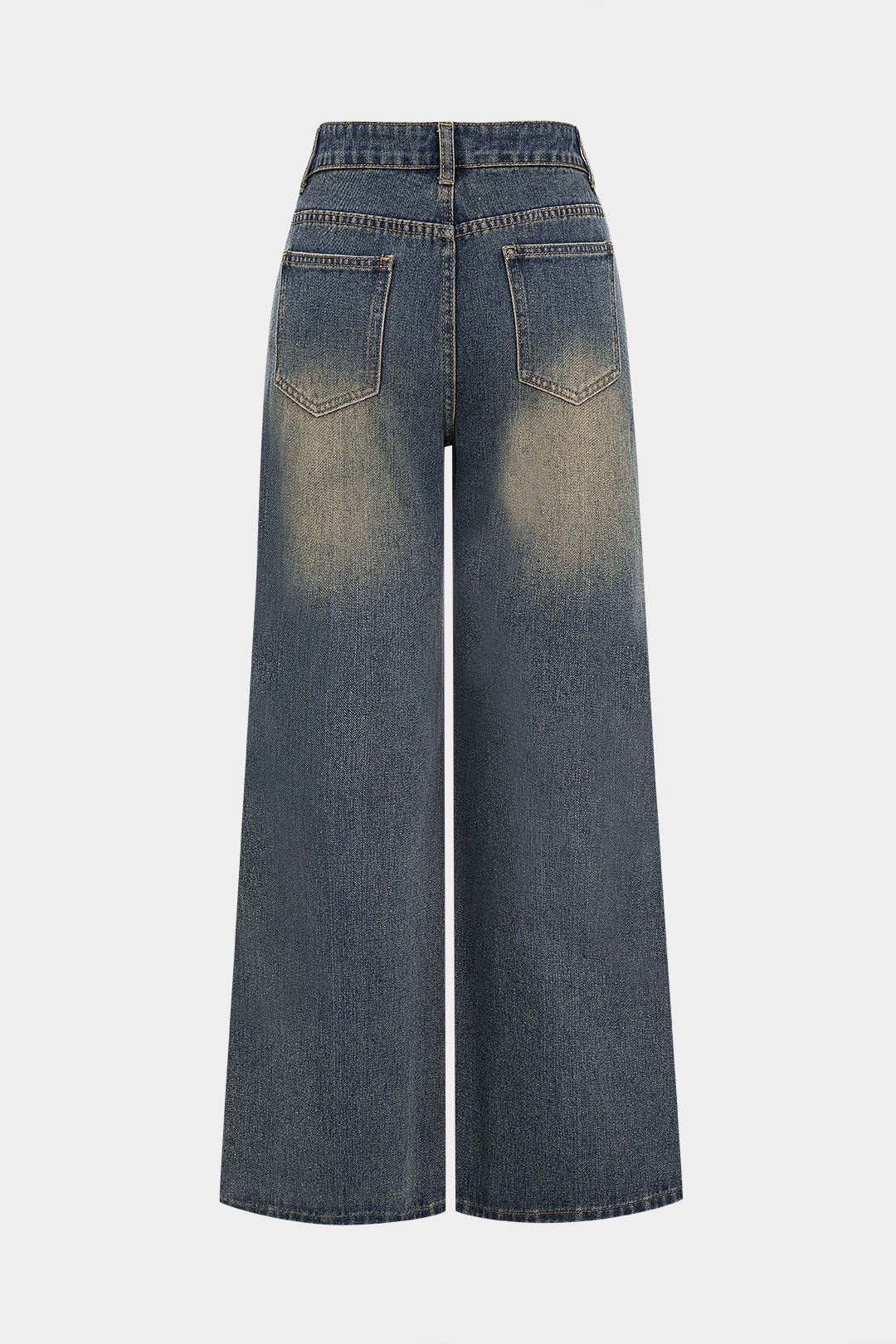 Denim Pleated Jeans