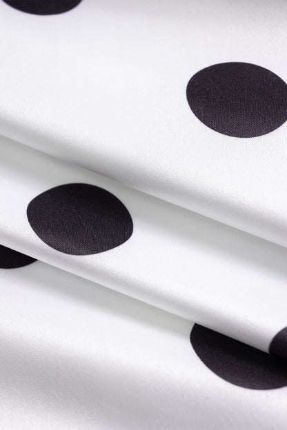 Polka Dots Print Tie-Up Sleeveless Maxi Dress