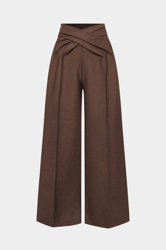 Ruched Crossed Trousers