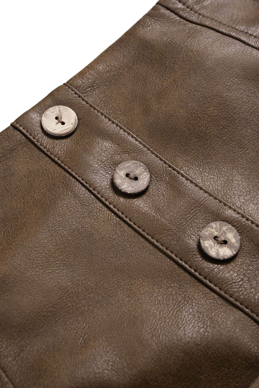 Faux Leather Patchwork Skirt